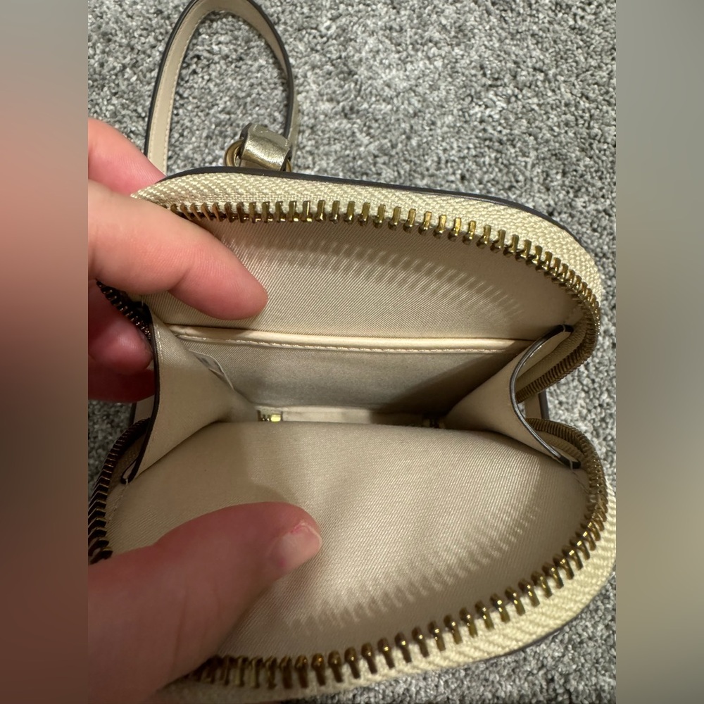 Tory Burch gold metallic crossbody purse